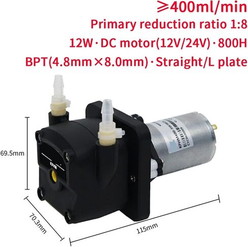 KPHM400 KPHM200 200~400ml/min Peristaltic Pump 12V 24V DC Motor High Flow Self-priming Pump 1Pcs(Brushless(24V),KPHM400-B25) in Saudi Arabia