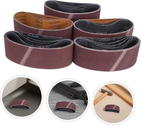 GLEAVI 20-Piece Sanding Belt Set for Belt Sander Fine Grit Sandpaper for Wood and Metal 457x75x13mm High Efficiency Woodworking Tool in Saudi Arabia