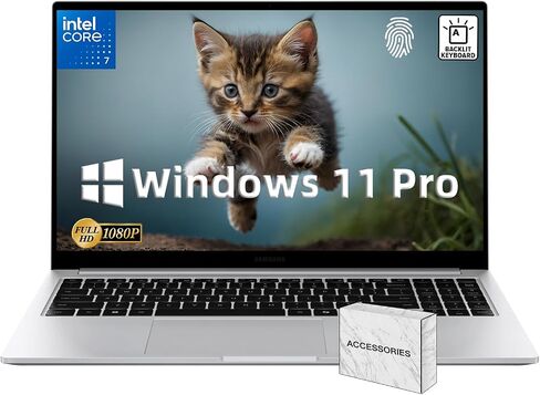 Samsung Galaxy Book4 Business Business Laptop-W/Office Lifetime & Offic DVD Drive ، Intel 10-Core 7-150U ، 15.6 "عرض FHD ، إضاءة خلفية ، قارئ بصمات الأصابع ، وين 11 Pro ، 16 جيجا بايت ذاكرة الوصول العشوائي ، 2 تيرابايت SSD in Kuwait