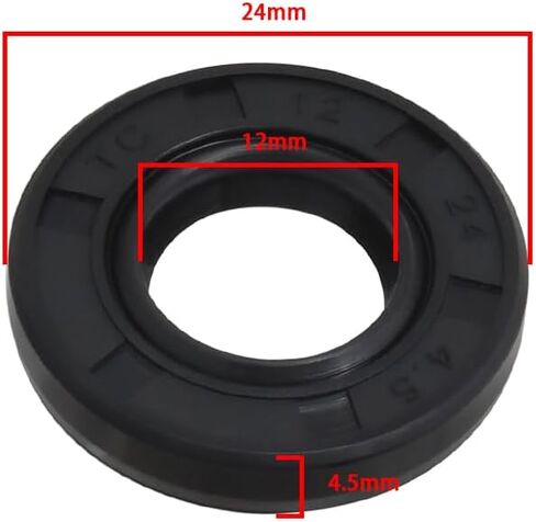 إنشاء فكرة 6pcs TC زيت الختم النتريل رمح دوار الختم مزدوج الشفة دوارة الختم مطاط مزدوج الشفاه ختم 12x24x4.5mm مناسبة للمعدات الصناعية in Kuwait