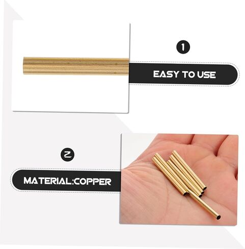 Angoily 100pcs Floral Wire Connecting Tubes Mini Copper Tube for Craft Arrangement Flower Stem Connectors for DIY Bouquets and Wreaths Indoor and Outdoor Decorative Applications in Saudi Arabia