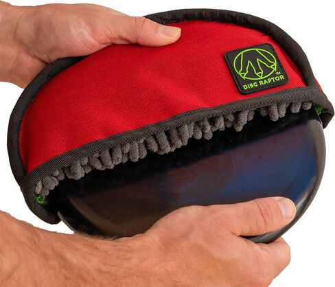 أداة تنظيف القرص الأصلية مع الألياف الدقيقة والعشب | Flying Disc Golf Towel Accessories & Equipments | تصميم براءة اختراع (Ruby-Gray) in Saudi Arabia