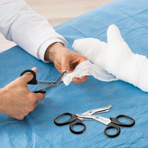 20 Pcs Trauma Shears, Gifts for Nurse Day, Medical Scissors with Organza Bags and Thank You Gift Tags, Stainless Steel Gauze Shears for Nurses Doctors EMS Volunteers (Black) in Saudi Arabia