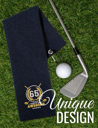 65th Birthday Gifts Golf for Men Golfer, Funny Golf Towels for Golf Lovers, Husband, Perfect for Dad, Boss, Grandpa for Birthday in Kuwait