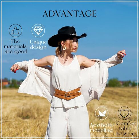 Classic Western Cowboy Hat for Men & Women, Felt Cowgirl Hat with Two Decorative Bands, ，Wide Brim， All-Season Wear in Saudi Arabia