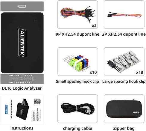 محلل المنطق DL16 250MHz كحد أقصى معدل العينة 16CHANNELS أدوات محلل المنطق ARM FPGA بروتوكول تصحيح بروتوكول بروتوكول (DL16) in Kuwait