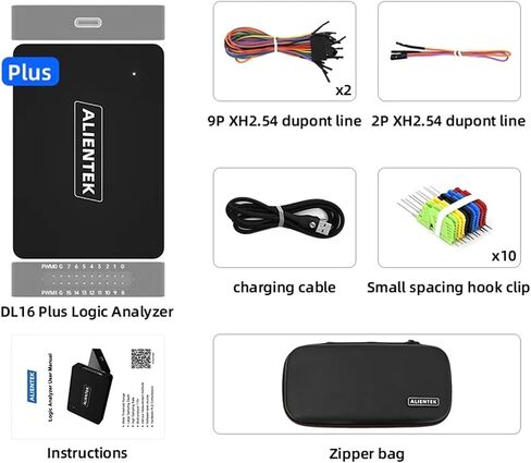 محلل المنطق DL16 250MHz كحد أقصى معدل العينة 16CHANNELS أدوات محلل المنطق ARM FPGA بروتوكول تصحيح بروتوكول بروتوكول (DL16) in Kuwait