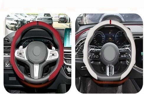 Steering Wheel Cover is Ultra Light, Ultra-Thin, Sweat Absorbing, and Suitable for All Seasons(Orange) in Saudi Arabia