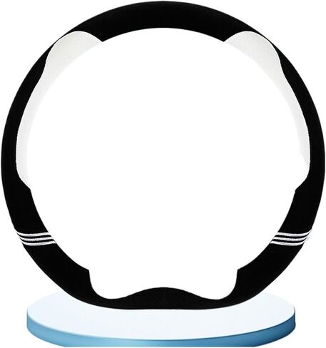 Short Plush Car Steering Wheel Cover(Peacock Blue,D) in Saudi Arabia