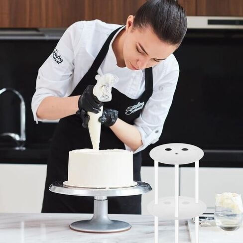 Cobee Dowel Rods Set, 15 Pcs Plastic Support Sticks With 3 Cake Boards for Tiered and Stacking 6" 8" 10" Layer Separator Plates - Wedding Party Birthday Cake Topper in Saudi Arabia