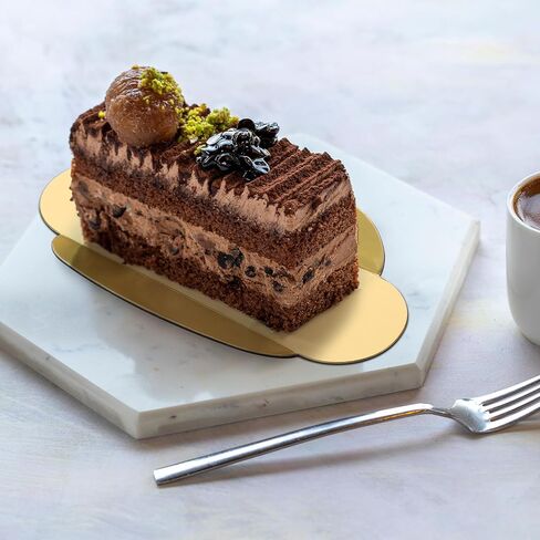 Patelai 200 PCS Mini Ovale for Eclair Oval Paper Paper Cake Board Poard Sessert Plates Plates Black and Gold Mousse Cakes Bases for Sentert Pastry Downer in Saudi Arabia