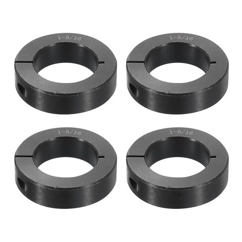 uxcell 4pcs Single Split Shaft Collar 1-5/16" Bore One-Piece Clamping Collar, 2-1/8" OD, 9/16" Thickness, Black Oxide Steel Set Screw Lock Collar Clamp in Saudi Arabia