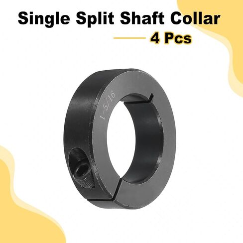 uxcell 4pcs Single Split Shaft Collar 1-5/16" Bore One-Piece Clamping Collar, 2-1/8" OD, 9/16" Thickness, Black Oxide Steel Set Screw Lock Collar Clamp in Saudi Arabia