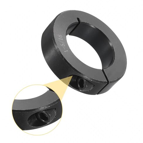 uxcell 4pcs Single Split Shaft Collar 1-5/16" Bore One-Piece Clamping Collar, 2-1/8" OD, 9/16" Thickness, Black Oxide Steel Set Screw Lock Collar Clamp in Saudi Arabia