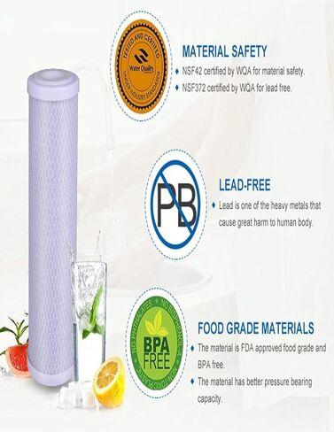 4 Pack Compatible for Flow-Pur 8 Carbon Block Filter Cartridge WCBCS-975-RV by CFS in Saudi Arabia