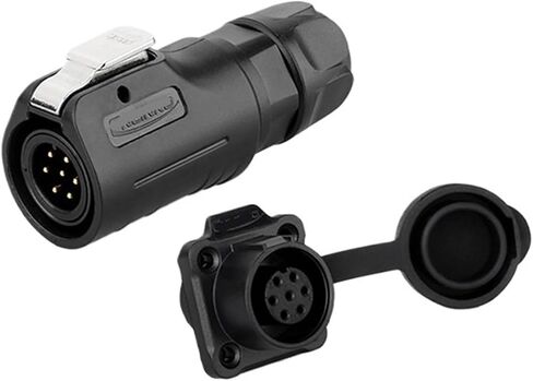 LP12 miniature aviation and socket 5 holes 8 core IP68 industrial 3A connector(Flange female seat) in Saudi Arabia