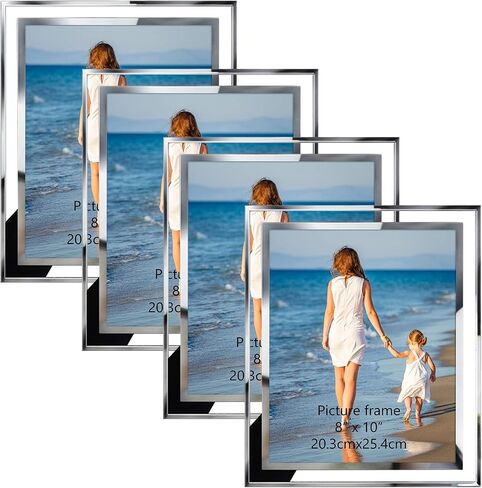 Hoikwo 8.5x11 Picture Frames, 10 Packs Silver Glass Certificate Frames for Document Diploma Award, Only for Tabletop Display Vertically or Horizontally in Saudi Arabia