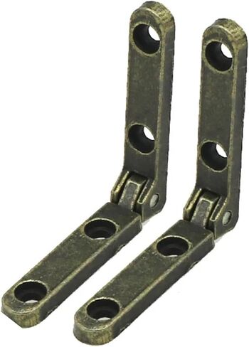 Adjustable Hinges Door Closing Hinges 2Pcs Straight Shaped Zinc Alloy Hinge Cabinet Furniture Hardware 30 * 30 * 6mm(Black) in Kuwait