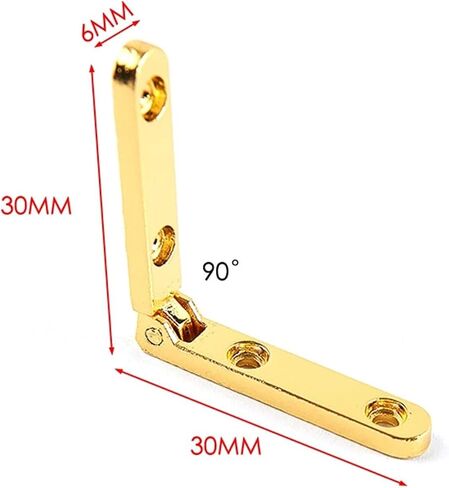 Adjustable Hinges Door Closing Hinges 2Pcs Straight Shaped Zinc Alloy Hinge Cabinet Furniture Hardware 30 * 30 * 6mm(Black) in Kuwait