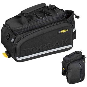 Topeak MTX 2.0 Trunkbag DXP DXP Cycle Cycle Cycle Bag مع جوانب قابلة للتوسيع القابلة للتوسيع ، متوافقة مع جميع رفوف MTX QuickTrack 2.0 ، الأسود in Kuwait