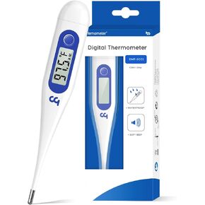 مقياس حرارة فيثومتر للبالغين والأطفال ، مقياس حرارة رقمي مع تنبيه الحمى ، استدعاء الذاكرة ، C/F قابلة للتبديل ، للفضيلة أو المستقيم أو تحت الذراع ، Klein Blue in Kuwait