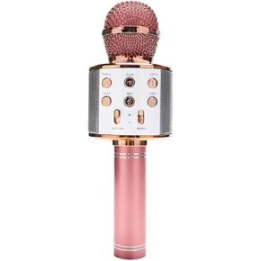 Wireless Bluetooth Karaoke Microphone Portable Handheld Mic Speaker 3-in-1 for All Smartphones Gifts in Kuwait