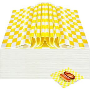 Colarr 1000 Pcs Waxed Paper Sheets Bulk 15 x 15 Inch Large Sandwich Wrapping Papers Checkered Deli Food Basket Liners for Burgers Bread Restaurant Barbecue Picnic(Red) in Kuwait