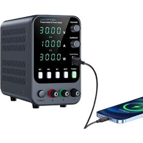 Adjustable Power Supply with 4-Digit LED Display; 5V/3.6A USB Fast Charging with 3-Group Memory with Encoder Adjustment(APS1203H 120V 3A) in Saudi Arabia