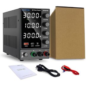 Adjustable Switching Power Supply (30V 10A) with Encoder Coarse and Fine Adjustment Knobs, with USB and Type-C Fast Charging(DPS605U) in Saudi Arabia