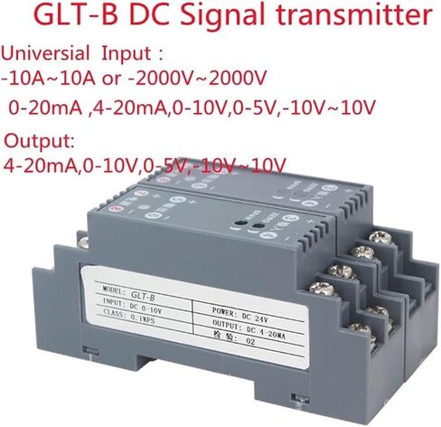 محول إشارة DC 4-20MA 0-10V 0-20MA 50MA 75MV الإشارة جهاز إرسال الجهد الحالي DC24V (Silver ، 0-10V Outder_DC24V مزود الطاقة) in Saudi Arabia