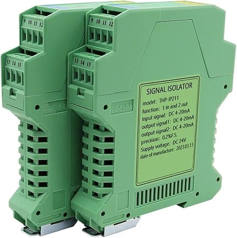 DC 24V Power Supply Current/Voltage Input Signal Isolation Distributor Signal Isolator(1 in 1 Out,Output 0-10V_Input 0-5V) in Saudi Arabia