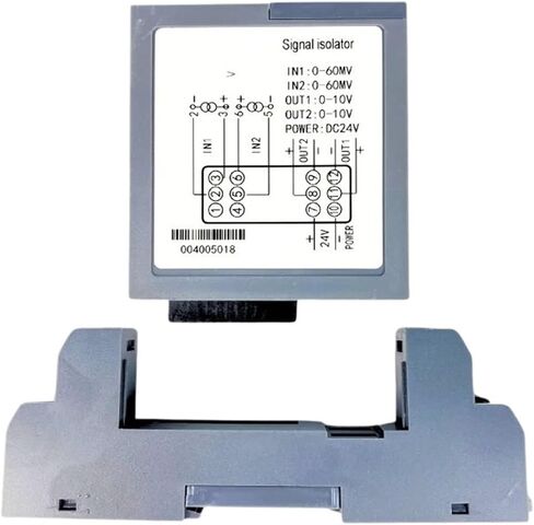 Signal Converter DC 0-10V 4 to 20mA Analog Isolation Transmitter 60mV 75mV Signal Converter 0-5V Plug-in Isolation(1 Input 2 outputs,0-20MA Input_4-20MA Output_DC24V Power Supply) in Saudi Arabia