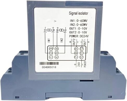 Signal Converter DC 0-10V 4 to 20mA Analog Isolation Transmitter 60mV 75mV Signal Converter 0-5V Plug-in Isolation(1 Input 2 outputs,0-20MA Input_4-20MA Output_DC24V Power Supply) in Saudi Arabia