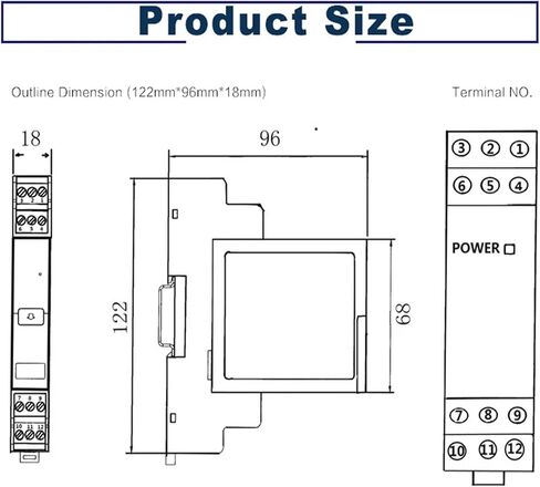 Signal Converter DC 0-10V 4 to 20mA Analog Isolation Transmitter 60mV 75mV Signal Converter 0-5V Plug-in Isolation(1 Input 2 outputs,0-20MA Input_4-20MA Output_DC24V Power Supply) in Saudi Arabia