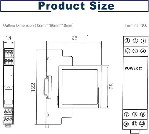 محول الإشارة DC 0-10V 4 إلى 20MA عزل التناظرية مرسل 60MV 75MV محول الإشارة 0-5V عزل المكون الإضافي (1 إدخال 2 مخرجات ، 0-20MA input_4-20MA Outder_DC24V مزود الطاقة) in Kuwait