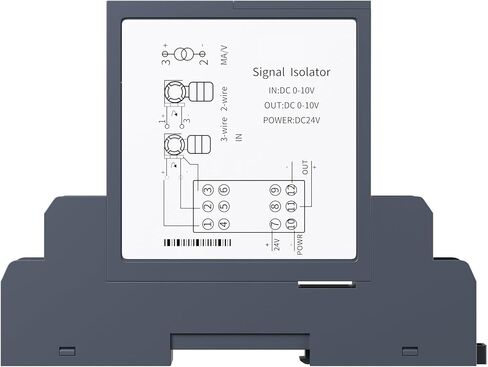 Magnetic Isolation Analog Signal Isolator 0-20mA 4-20mA 0-5V 1-5V 0-10V 0-75mV 1 in 2 Out Current Signal Transmitter(1 in 2 Out,0-10V Input_0-5V Output_DC24V) in Saudi Arabia