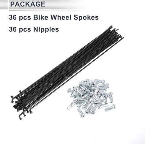 1 Set Universal Bicycle Spokes 13G 235mm Length Bike Wheel Spokes Nipple Black 45 Steel in Saudi Arabia
