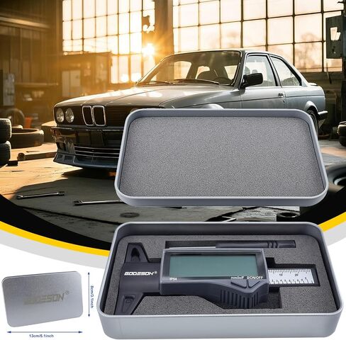 GoDeson Digital Tyre Tread Gauge-3 أوضاع-إطالة/بوصة/مم ، شاشة الطاقة الشمسية والبطارية الهجينة ، 1 "(25.4 مم/32NDS) ، أداة قياس الإطارات الزرقاء لجميع المركبات (السيارة ، شاحنة ، سيارات الدفع الرباعي) in Saudi Arabia