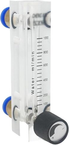 100-1000mL/min LZM-6T Panel Water Liquid Flowmeter Rotameter with Control Valve Push in Fit 10mm Tube in Saudi Arabia