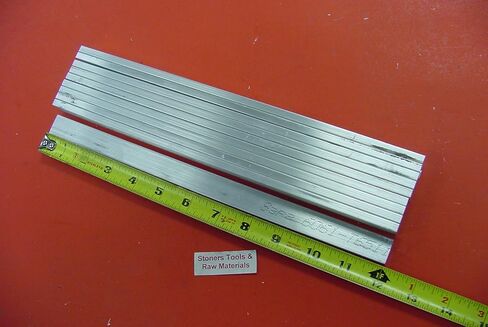 10 Pieces 1/8"x 3/4" Aluminum 6061 Flat BAR 12" Long +.07"/-0 Solid New Extruded Bar Stock in Kuwait