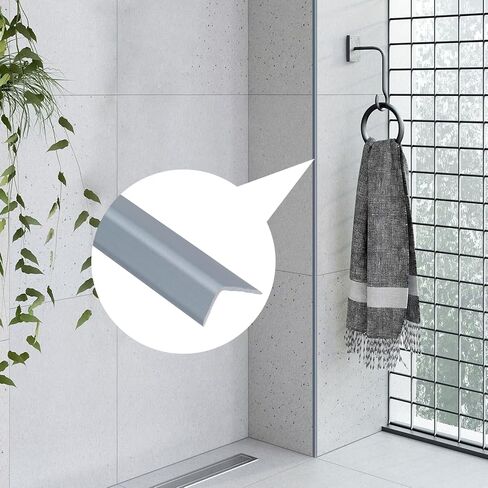 LC LICTOP Aluminum Angle Stock, Metal Corner Guards, Peel and Stick L Shaped Wall Door Frame, Cabinet Protectors Edge Trim Molding, 13.9in L x 0.4in-0.6in W x 0.07in T, 4Pcs Silver in Saudi Arabia