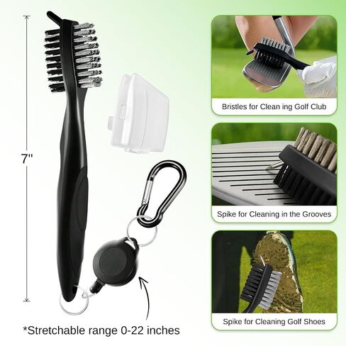 Personalized Golf Towels for Golf Bags - Microfiber Monogrammed Golf Towels for Men/Women, Retractable Brush Tool Kit with Club Groove Cleaner, Custom Golf Accessories for Golfers (Initial J) in Kuwait