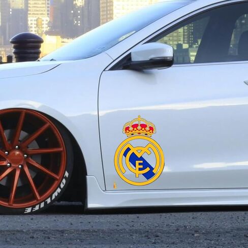 Real Madrid Football Sticker – Vinyl Decal Real Madrid Vinyl Sticker for Car Truck Van Water Bottle & Window in Saudi Arabia