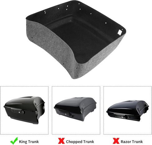 TCMT King Tour Pack Trunk Insert Carpet Liner Fits For Harley FLT FLHT FLHTCU FLHRC Road King Road Glide Street Glide Electra Glide 2014-2023 in Kuwait