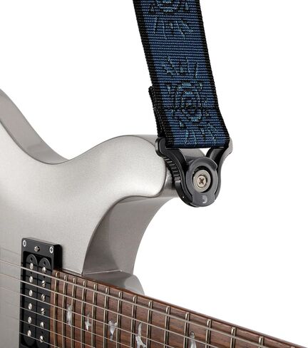 D'Addario Auto Lock Guitar Strap - Acoustic & Electric Guitar Accessories - Easy to Use Auto Locking Guitar Straps - Uses Existing Guitar Strap Buttons - Vintage Sun, Blue in Saudi Arabia
