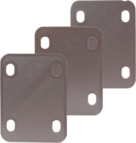 Piutouyar 3 Pack Guitar Neck Shims, Black Nylon Gasket Neck Shim Protection, 0.25°, 0.5°, 1° Degree Neck Plate Tool for Guitar Bass Repairment in Saudi Arabia