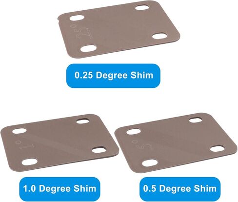 Piutouyar 3 Pack Guitar Neck Shims, Black Nylon Gasket Neck Shim Protection, 0.25°, 0.5°, 1° Degree Neck Plate Tool for Guitar Bass Repairment in Saudi Arabia