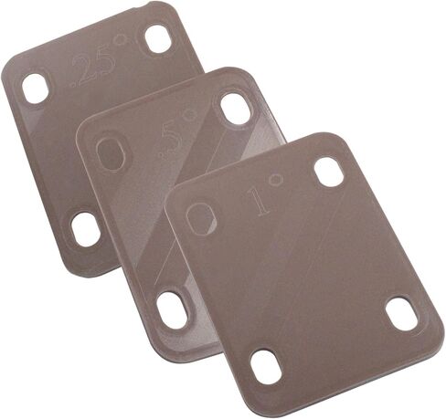 Piutouyar 3 Pack Guitar Neck Shims, Black Nylon Gasket Neck Shim Protection, 0.25°, 0.5°, 1° Degree Neck Plate Tool for Guitar Bass Repairment in Saudi Arabia