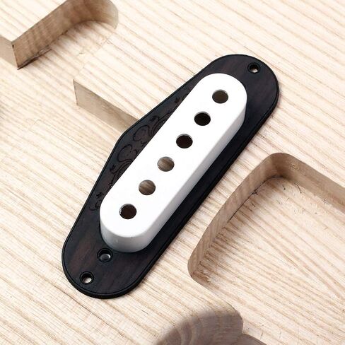 Alnicov 2 Pcs Rosewood Single Coil Pickup Surround Plate Mounting Ring for Guitar Parts in Saudi Arabia