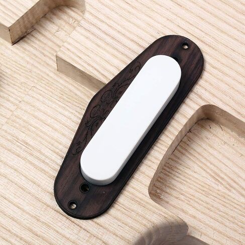 Alnicov 2 Pcs Rosewood Single Coil Pickup Surround Plate Mounting Ring for Guitar Parts in Saudi Arabia